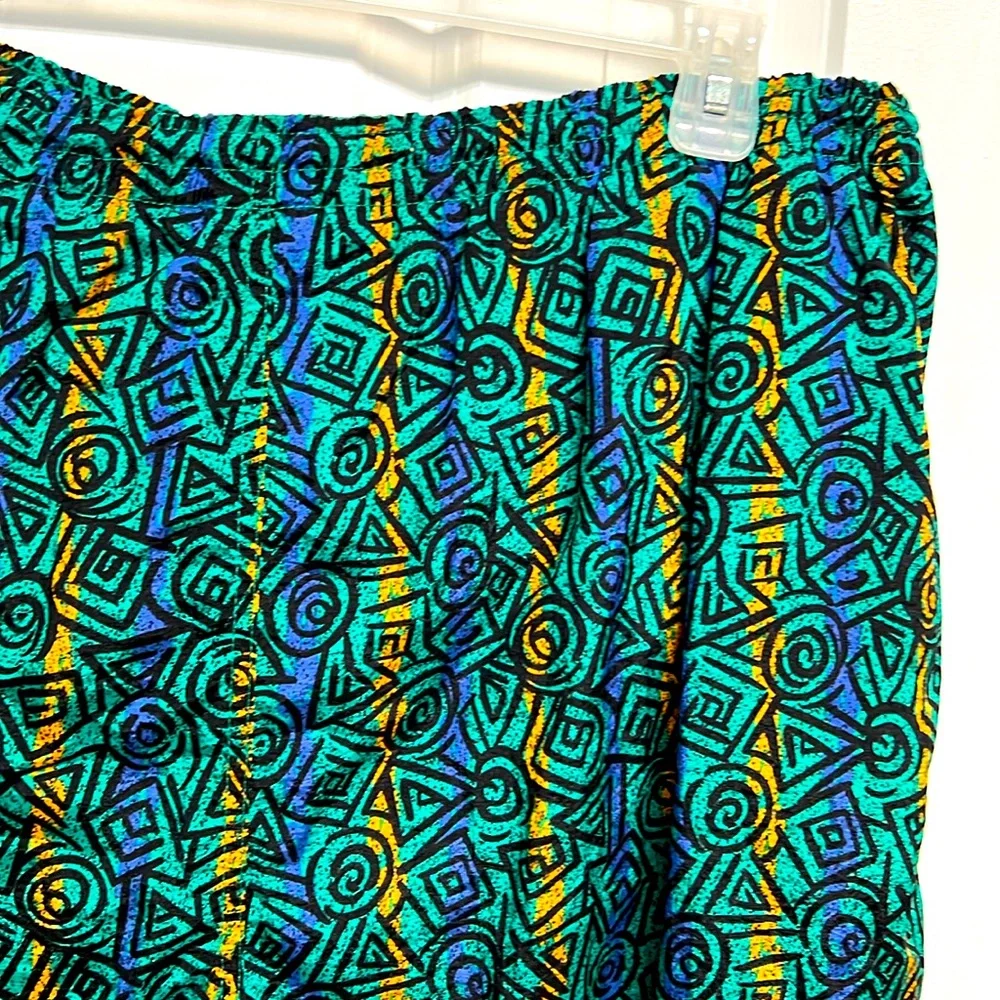 M Sport Multi Color Spiral Print Trunk Swim Shorts Size XL